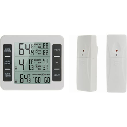 Binnen- en buitenthermometer met draadloze sensor Digitale temperatuurmeter Max. en min. registratie with 2 sensor