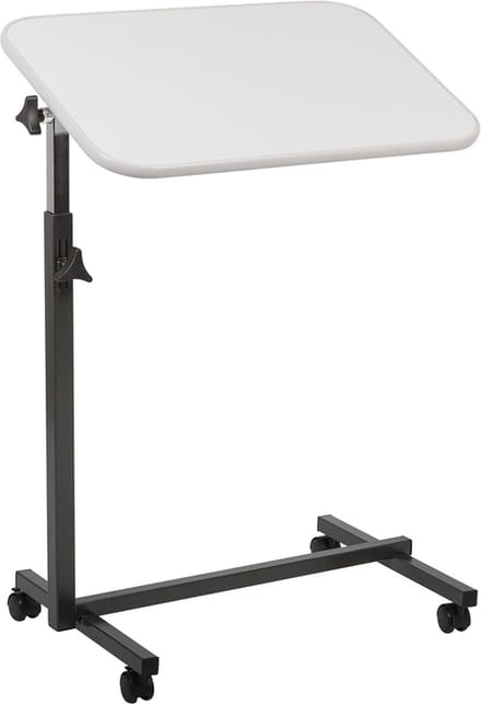 Bedtafel met wieltjes - Bedleestafel - Laptoptafel - Bijzettafel - Grijs