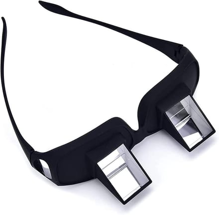 Prisma Bril - Luie bril - Lezen in bed - Horizontaal zicht - 16.7 cm - Zwart