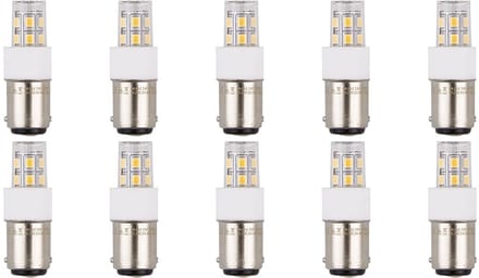 SPL Ba15d LED Lamp 2W - Neutraal Wit - 200lm - LED Buislamp T17 - 10 Stuks