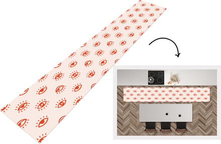 Keukenloper - Loper keuken - Boho - Oog - Patronen - 300x50 cm - Keukenloper vinyl