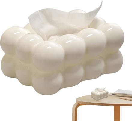 1 Stuk Creatief Marshmallow Tissuebox – Wit, Hoogwaardig Design voor Woonkamer & Salontafel