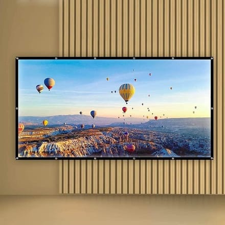 Draagbaar Projectiescherm - Opvouwbaar Scherm - Thuisbioscoop Creëren - Extra Brede Kijkhoek - 180 Inch 4:3 - Zwart Wit