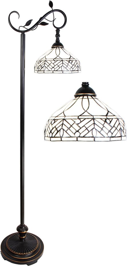 Lumilamp Tiffany Vloerlamp 152 cm Bruin Beige Polyresin