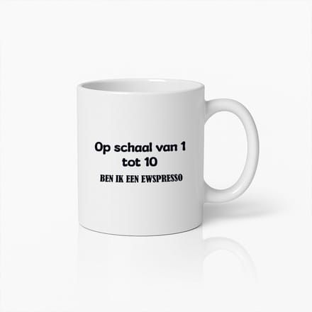 Grappige Espresso Mok – Koffieliefhebber Beker met Humoristische Tekst