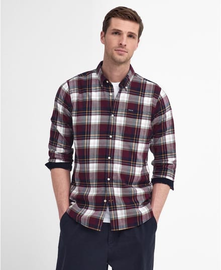 Barbour Crossfell kastanjebruin overhemd