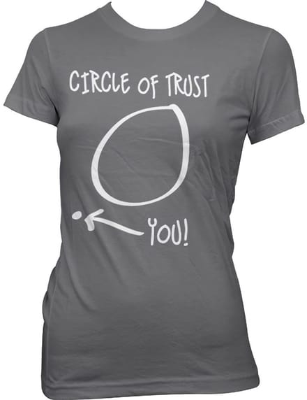 Hybris Circle Of Trust Girly Tee dames-T-shirt donkergrijs
