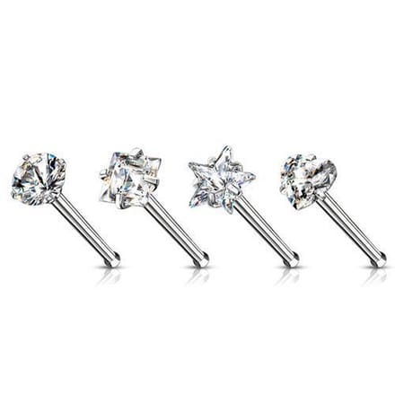 Voordeelset PVD 4 pack assortiment studs 0.8x6 - LMPiercings