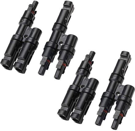 Dailygoody - Zonnepaneel Kabel Connector - T Aftakconnector - Zwart
