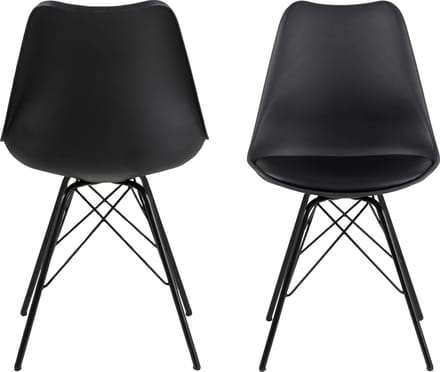 Eetkamerstoel Plaisir set 2 stoelen zwart kuipstoel