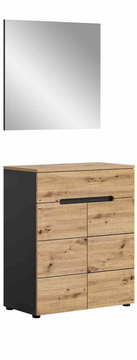 Canu kledingkastcombinatie Artisan NB basaltgrijs NB - 37x80x190cm
