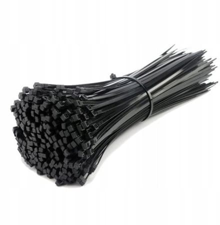 100x Zwarte kabelbinders 3,6x300mm - Sterk nylon