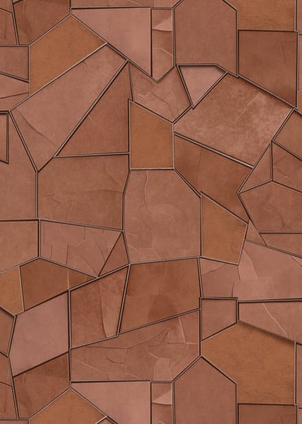 Erismann Vinylbehang 10445-13 - Elle 4 - Abstract Terracotta - 53cm x 10.05m