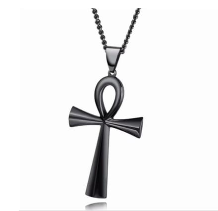 Ankh Symbool Hanger inclusief ketting|Ketting Dames|Ketting Heren|Egyptisch|Collier|Cabantis|Zwart