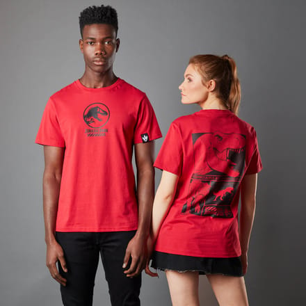 Jurassic Park Primal T-Rex Unisex T-Shirt - Rood - L