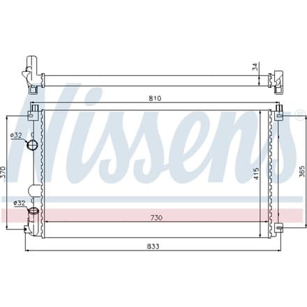 Radiator, motorkoeling NISSENS 63819