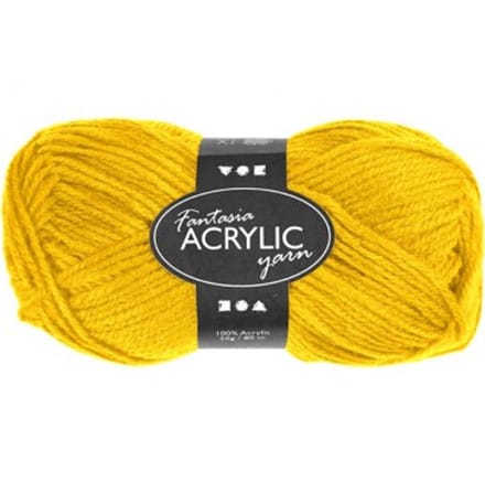 Creativ Company Acrylic Yarn Yellow 50gr 80m