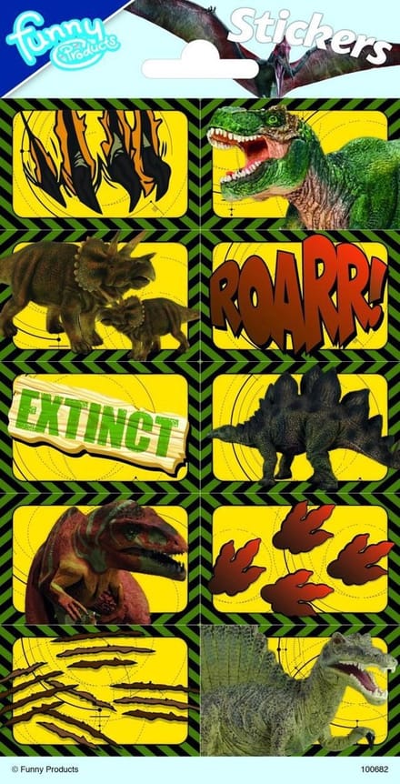 Funny Products Stickers Dino Junior 20 X 10 Cm Papier 10 Stuks