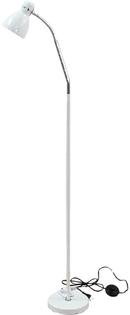 Gerimport Vloerlamp - staand - wit - 140 cm - op voet - leeslamp / sfeerverlichting