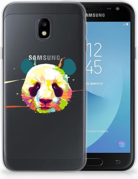 Samsung Galaxy J3 2017 Telefoonhoesje met Naam Panda Color