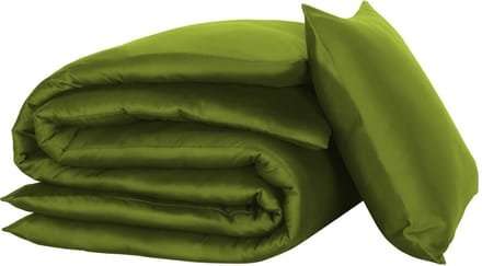 De Witte Lietaer Dekbedovertrek Olivia, Cactus - Eenpersoons - 140 x 200/220 cm - Katoen Satijn