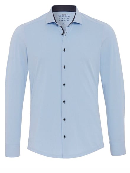 Pure Shirt Blauw - Maat 42 - Heren - Overhemden Casual