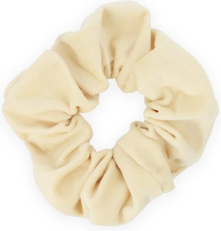 Lajetti - Scrunchie Soft Velvet Creme Haarelastiek Haaraccessoire - 1 stuk