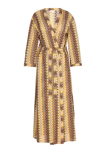 IZIA Kimono Dames Geel veelkleurig