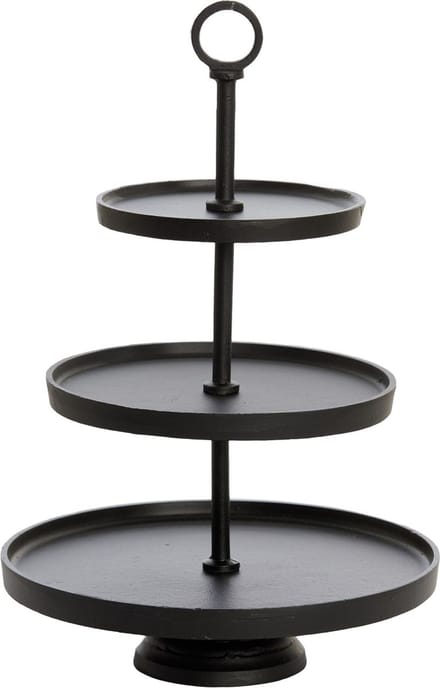 Light & Living Etagère Marozu - Zwart - 3 Laags - Metaal - Modern - Woonkamer