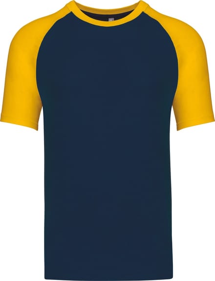 Kariban Baseball - Tweekleurig t-shirt K330 - Navy / Yellow - M