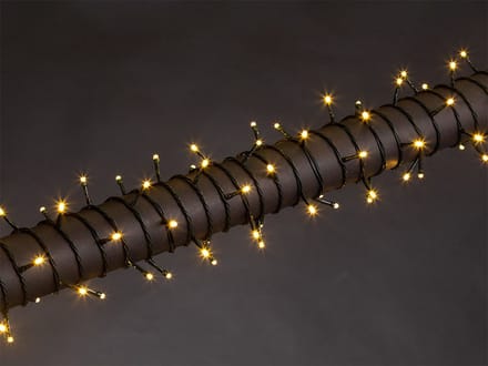 Stella LED, lichtslinger, 8 m, 120 leds, warmwit, groene kabel, voor binnen en buiten, 24 V