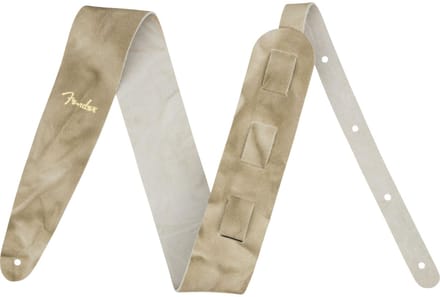 Fender Tie Dye Leather Strap Natural - Gitaarband