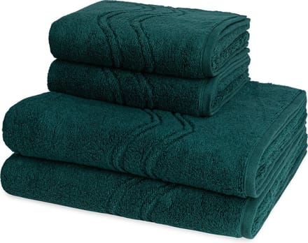 Ross Dames en Heren 2 X handdoek 2 X douchedoek - per set Cashmere feeling