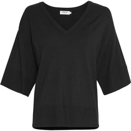 Oversized T-shirt van viscose met V-hals, model 'Eslina'