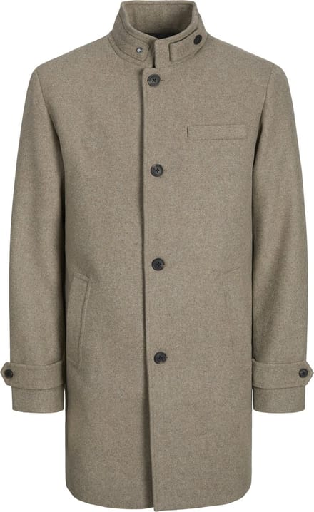 Jack & Jones Jas Jjemelton Wool Coat Sn 12258672 Greige Mannen Maat - M