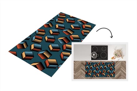 Keukenloper - Loper keuken - Patronen - Cube - 3D - 120x60 cm - Keukenloper vinyl