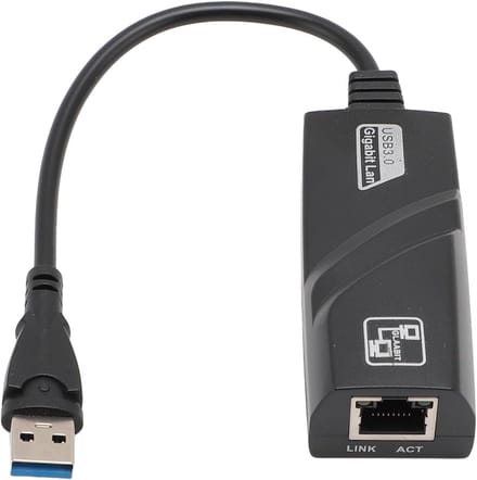 Netwerkadapter - Ethernet Adapter - Snelle Internetverbinding - Plug and Play - USB 3.0 - Zwart