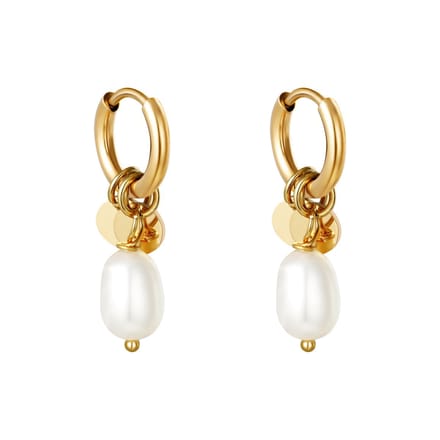 Oorbellen Parel drop | Goud