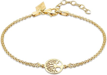 Twice As Nice Armband in 18kt verguld zilver, levensboom 16cm+3cm