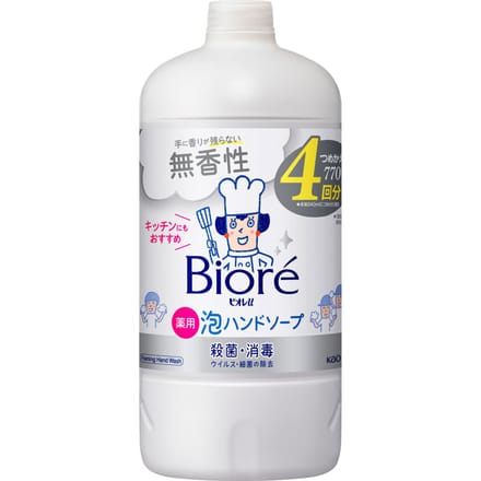 Kao - Biore U Foaming Hand Wash Fragrance Free - 770ml Refill