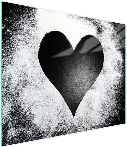 TMK ArtDeko - Snijplank van glas - 52x30 cm - Hartvormig - UV-print - Antislip