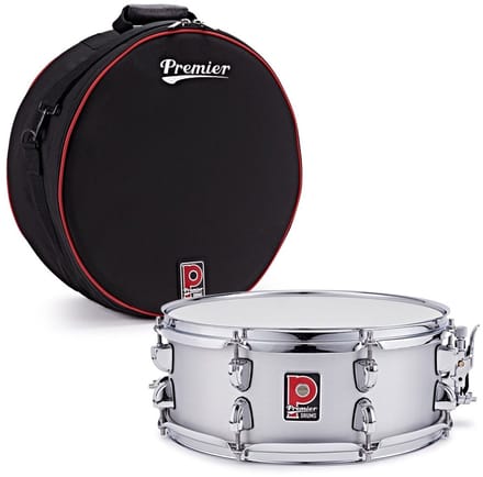 Premier Artist 14 x 5.5 Aluminium Snare Drum & Soft Case