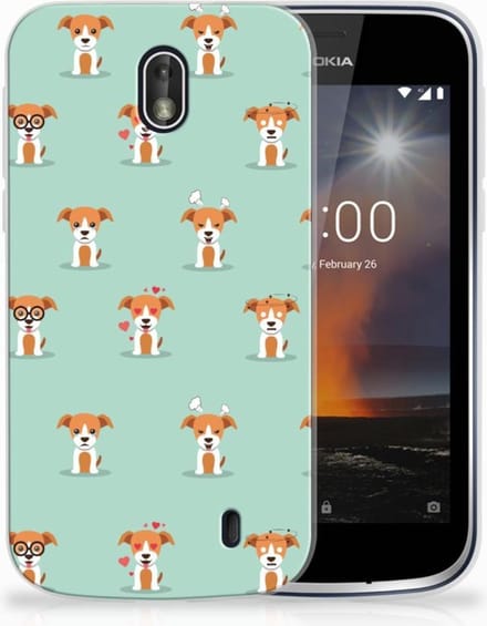 Nokia 1 TPU Hoesje Pups