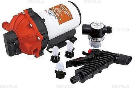 SeaFlo Dekwaspomp 12volt set met filter en spuitpistool
