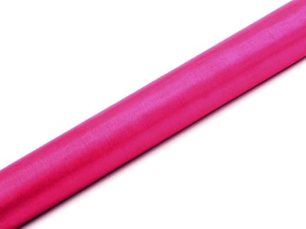 """Organza, donker roze, 0.36 x 9m (1 stuks/ 9 lm)"""