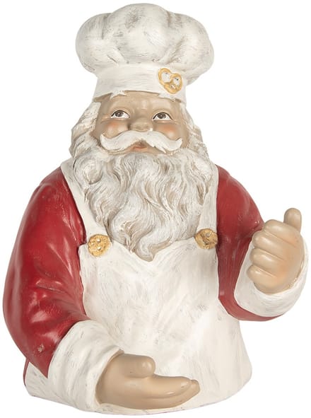 Clayre & Eef Decoratie Kerstman 25x25x35 cm Rood Kunststof