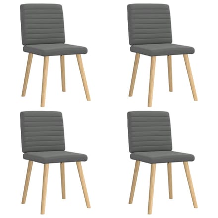 vidaXL - Eetkamerstoelen - 4 - st - stof - donkergrijs