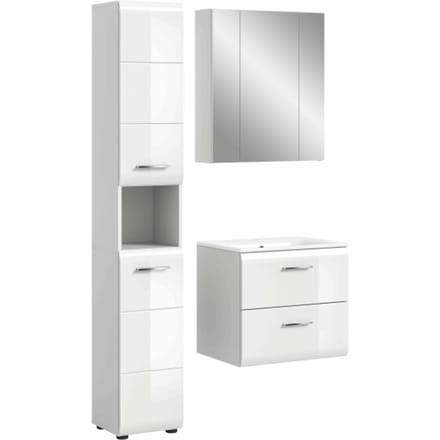 IJs badkamercombinatie wit hoogglans MDF TZ wit NB - 46x105x185cm