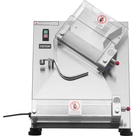 14 Inch Pizzadeegroller Uitrolmachine Automatische Commerciële Deegpers 370W