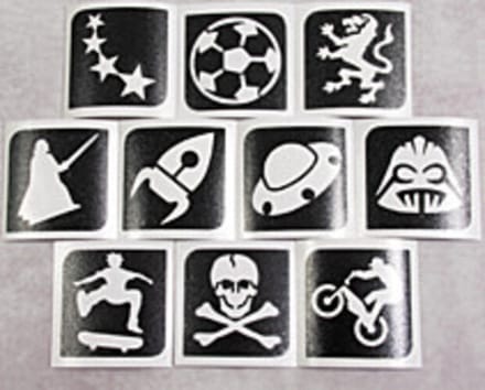 Temporary Tattoo Stencil - Sjablonen Glitter Tattoos - Sport-Space